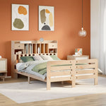 ZNTS Bookcase Bed without Mattress 140x200 cm Solid Wood Pine 3309962