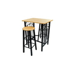 ZNTS Breakfast/Dinner Table Dining Set MDF with Black 240095