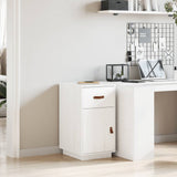 Desk Cabinet White 40x50x75 cm Solid Wood Pine 820098