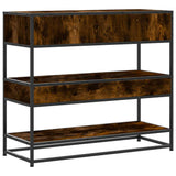 Console Table Smoked Oak 90x35x80 cm Engineered Wood 849181