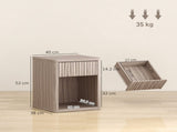 Modern Bedside Table Set of 2, Bedside Cabinet with Drawer and Open Shelf, Side End Table, T3398P555170