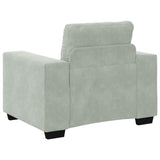 Sofa Set with Cushion 3 pcs Grey 221 x 78 x 80 cm Velvet 3324639