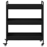 Kitchen Trolley Black Oak 70 x 30 x 82 cm Engineered Wood 879626