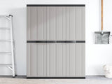Outdoor Storage Cabinet Grey and Black 97x37x165 cm PP 364203