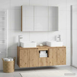 Bathroom Cabinet Set 4 pcs Artisan Oak Engineered Wood 3406390