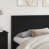 Headboard with Headboard Black Oak 200 cm Engineered wood 887715