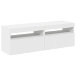 TV Cabinets with LED Lights 2 pcs White 60x35x40 cm 804410