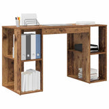 Desk with Shelf Old Wood 130 x 50.5 x 75 cm Engineered Wood 869504
