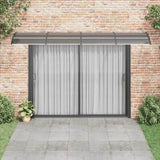 Door Canopy Black 400x75 cm Polycarbonate 153599