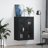 Wall Mounted Cabinet Black 69.5x34x90 cm 828477