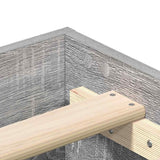 Bed Frame Grey Sonoma Engineered wood, Solid eucalyptus wood 3328704
