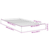 Bed Frame without Mattress White 100x200 cm Engineered Wood 842056