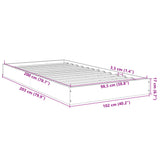 Bed Frame without Mattress Concrete Grey 100x200 cm 842059