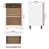 Drawer Bottom Cabinet Lyon Brown Oak 50x46x81.5 cm Engineered Wood 815575