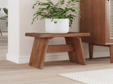 Stool Natural 40 x 25 x 31 cm Mahogany Wood 42012397