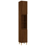 ZNTS 3 Piece Bathroom Cabinet Set Brown Oak Engineered Wood 3185542