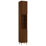 ZNTS 3 Piece Bathroom Cabinet Set Brown Oak Engineered Wood 3185542