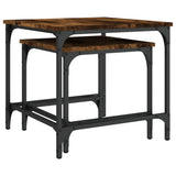 Nesting Coffee Tables 2 pcs Smoked Oak Engineered Wood 838920