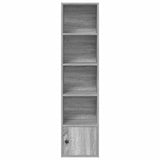 Bookcase Grey Sonoma 31x24x127 cm Engineered Wood 860351