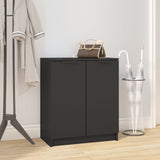 Shoe Cabinet Black 59x35x70 cm Engineered Wood 811422
