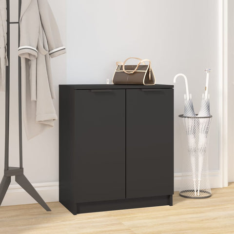 Shoe Cabinet Black 59x35x70 cm Engineered Wood 811422