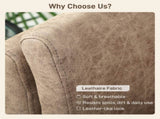 Two-Seater Leathaire Sofa - Light Brown T3398P424902