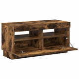 TV Cabinet with LED Lights Smoked Oak 80x35x40 cm 815723