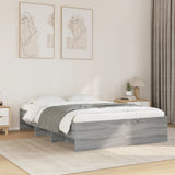 Bed Frame without Mattress Grey Sonoma 135x190 cm Double Engineered Wood 3295693