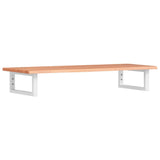 Basin Shelf Wall Mounted Steel and Solid Wood Oak 3302568