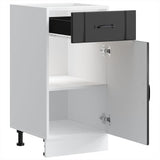 Kitchen Base Cabinet Lucca Black Engineered Wood 853708