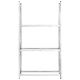 3-Layer Tire Racks 4 pcs Silver 110x40x200 cm Steel 3154235