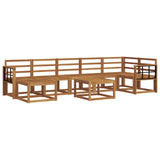 Outdoor Sofa Set 8 pcs Natural Solid Acacia Wood 3366752