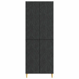 Cabinet Set 2 pcs Black Engineered Wood 3416701