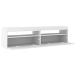 TV Cabinets 2 pcs with LED Lights White 75x35x40 cm 804392