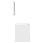 Bathroom Cabinet with Mirror White Engineered Wood 804863