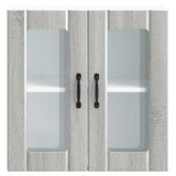 Kitchen Wall Cabinet with Glass Door Lucca Grey Sonoma Engineered Wood 853913