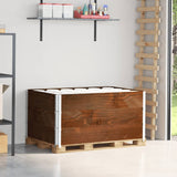 Pallet Collars 3 pcs Brown 120x80 cm Solid Wood Pine 3295369