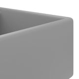 Luxury Basin Overflow Square Matt Light Grey 41x41 cm Ceramic 146949