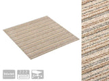 Carpet 20 pcs Striped Beige 50 x 50 cm 100% Polypropylene 42046754