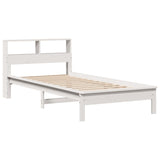 Bookcase Bed without Mattress White 75x190 cm Small Single Solid Wood Pine 855736