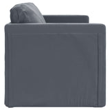 Folding Sofa Bed Dark Grey 122 x 70 x 60 cm Velvet 42030480