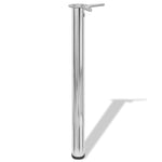 4 Height Adjustable Table Legs Chrome 710 mm 242133