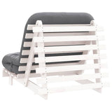 Futon Sofa Bed with Mattress White 80x206x11 cm Solid Wood Pine 846757