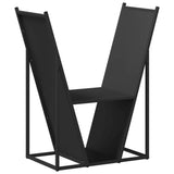 Firewood Rack Black 69.5x35x81 cm Cold-rolled steel 864177