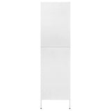 Wardrobe White 90x50x180 cm Steel 336251