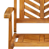 Reclining Garden Chair Set of 2 Natural wood color 362231