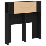 Headboard Cabinet with Shelf Black Oak Engineered Wood 862756