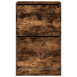 Shoe Cabinet Smoked Oak 60x34x96.5 cm Engineered Wood 839949