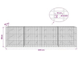 Gabion with 5 mm Wire and 5x10 cm Mesh 400x20x150 cm 3464570