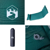 Self Inflating Camping Mattress with Pillow 1-Person Green 4007136
